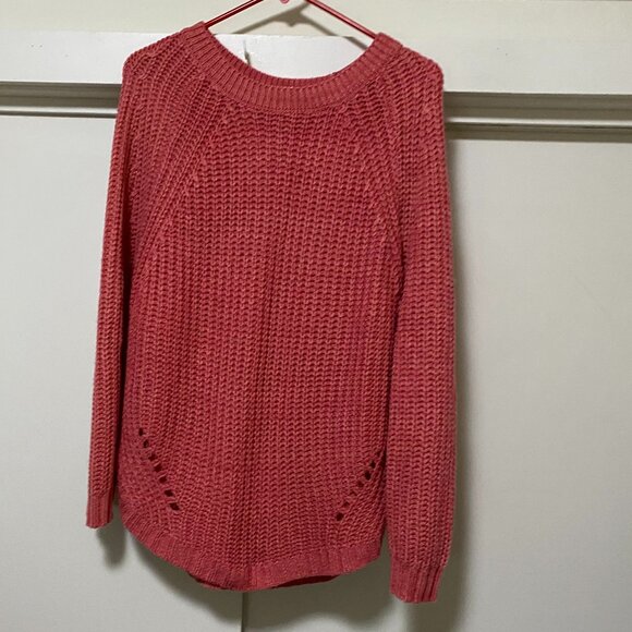SO, long sleeve, coral, super soft, chunky sweater, size XL - Picture 1 of 9